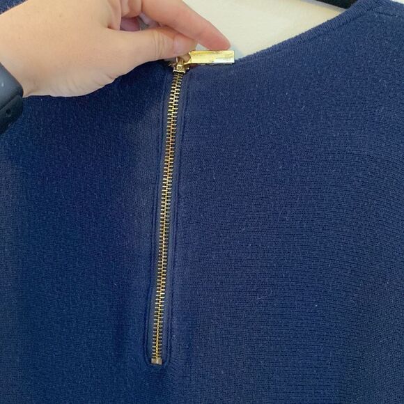 Vass Joan Vass, Navy Long Sleeve Sweater Dress, Size S, EUC - Picture 4 of 6